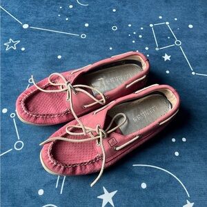 Women's Pink Sperrys Boat Shoes Size 7